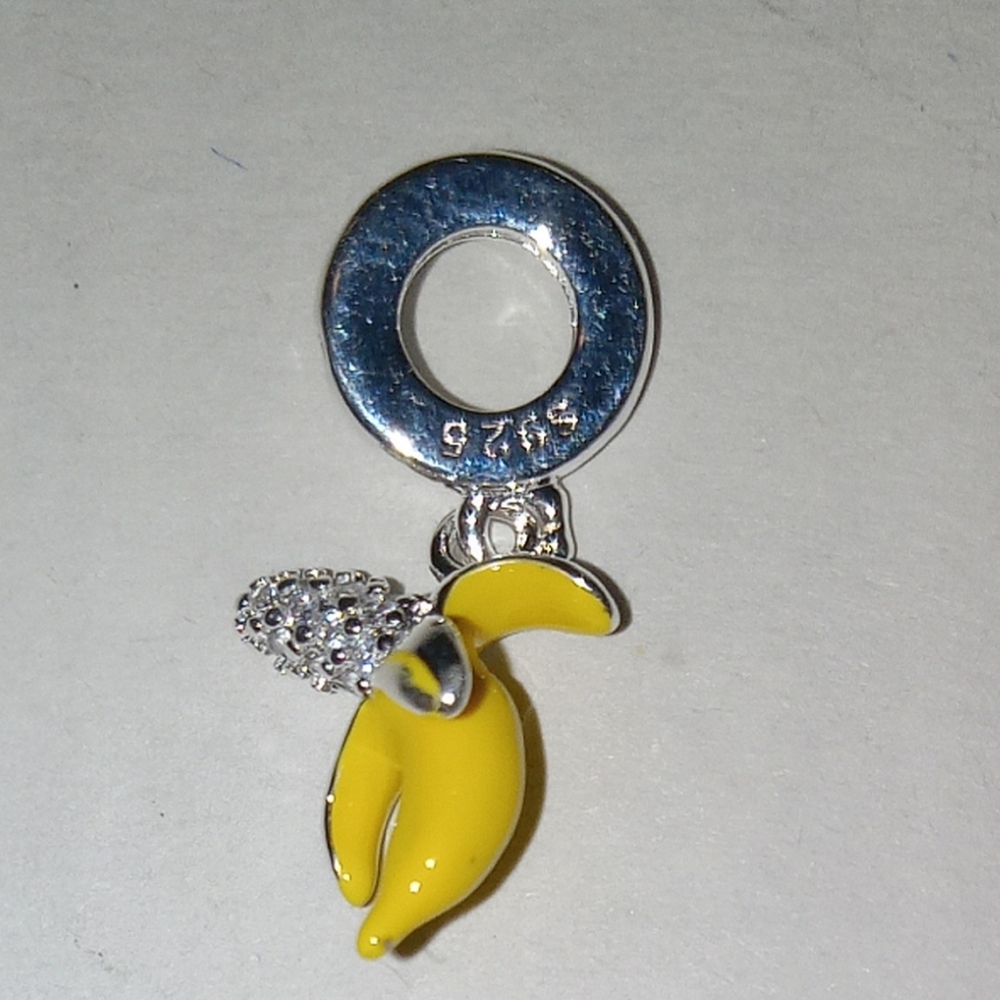 S925 Sterling Silver Bannana Charm